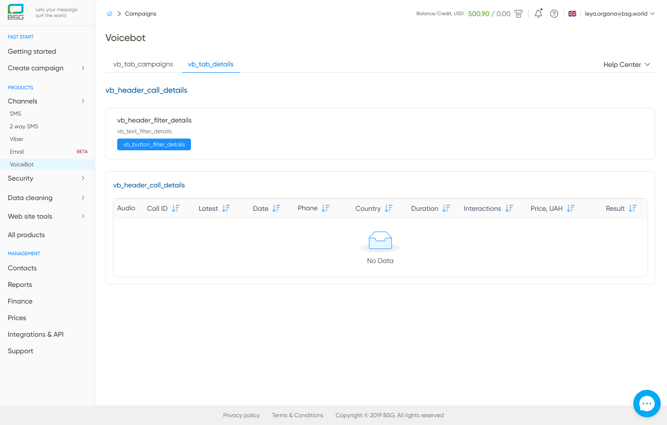 screenshot of Voice Bot